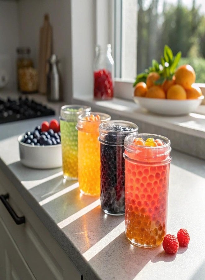 BREXONIC 3 Flavors Popping Boba Pearls Bursting Tea Balls Drink & Dessert Topping Mango. Blueberry, Peach, Flavored Bubble Tea Pearls 2 LB (Mango, Blueberry, Peach, 2 Pound Pack of 3) - Image 3